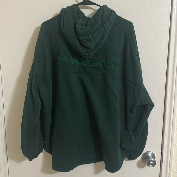 EUC Savage X Fenty Essentials Oversized Emerald Green Hoodie XS - Picture 8 of 11